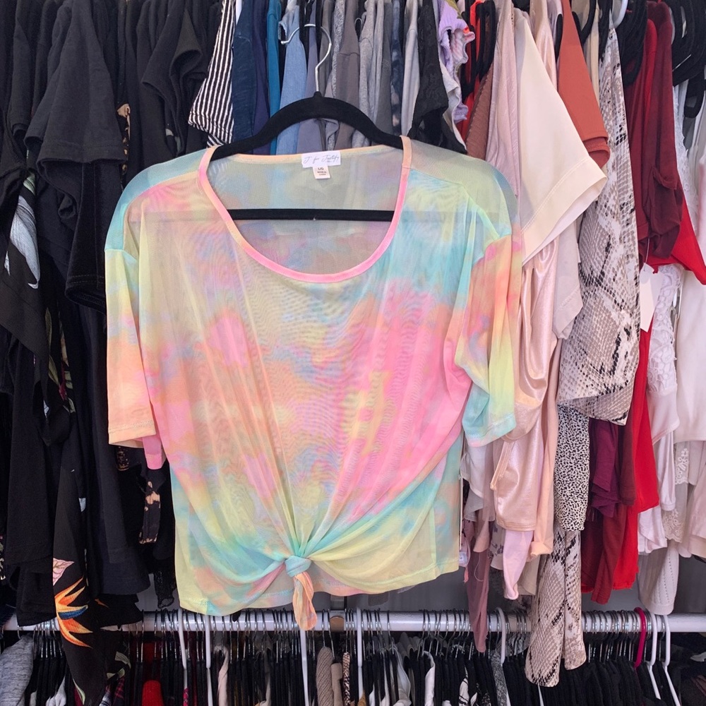 Sheer Tie Dye Shirt